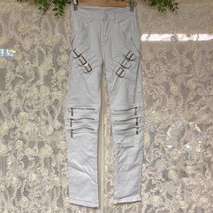 Men's / Unisex Pant with Zipper and Buckle Details